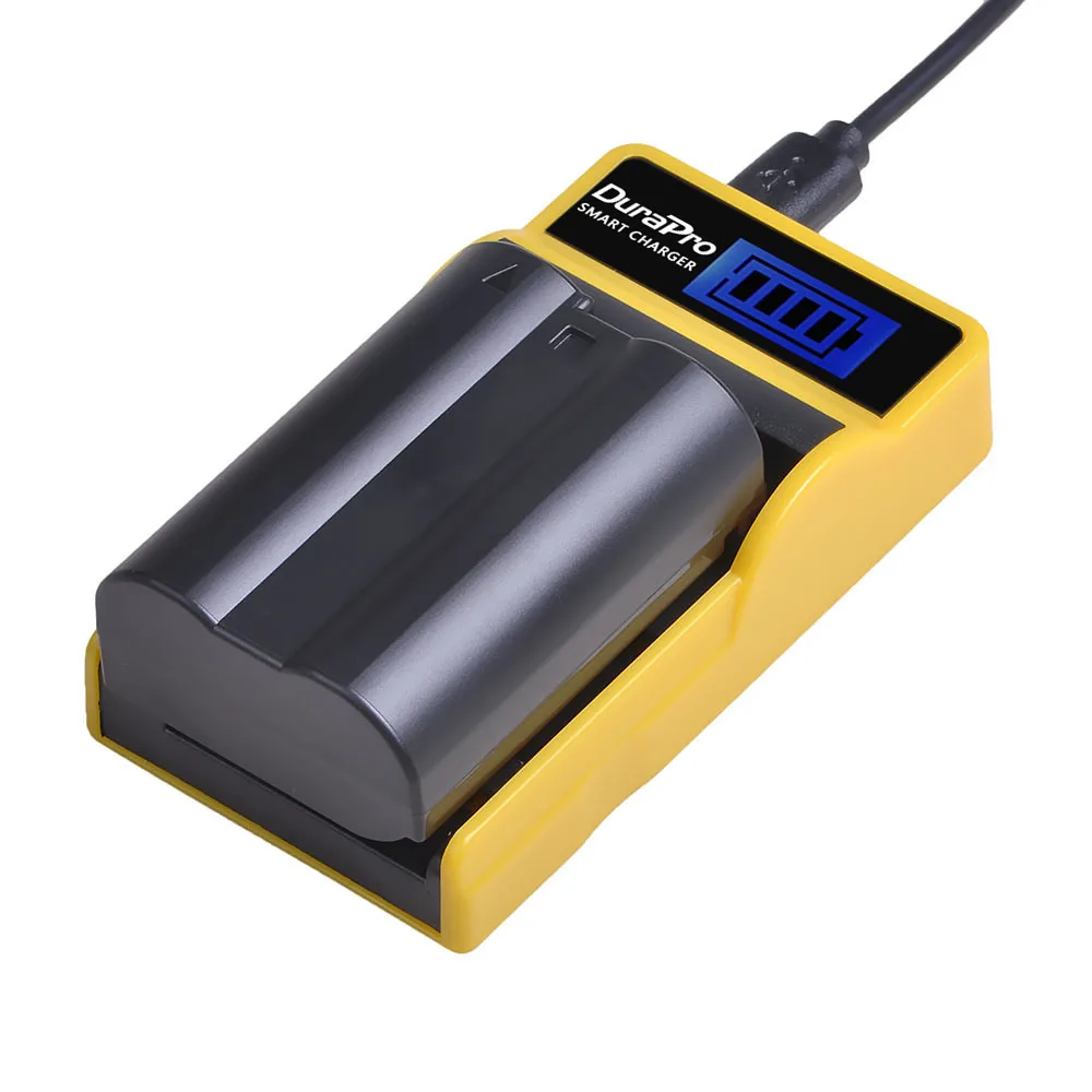 DuraPro 2pc1900mAh EN EL15 литий ионная батарея + LCD USB зарядное устройство для Nikon D800E D800 D600 D7100