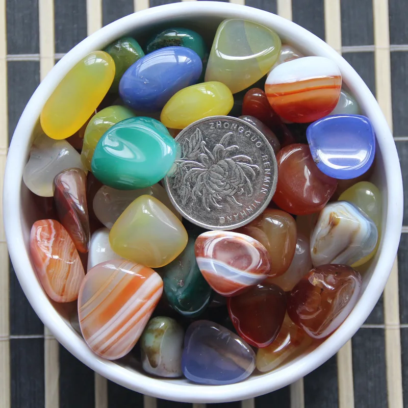 Мини 10 мм агат натуральный булыжник кварц для лечения кристаллы духовность рейки