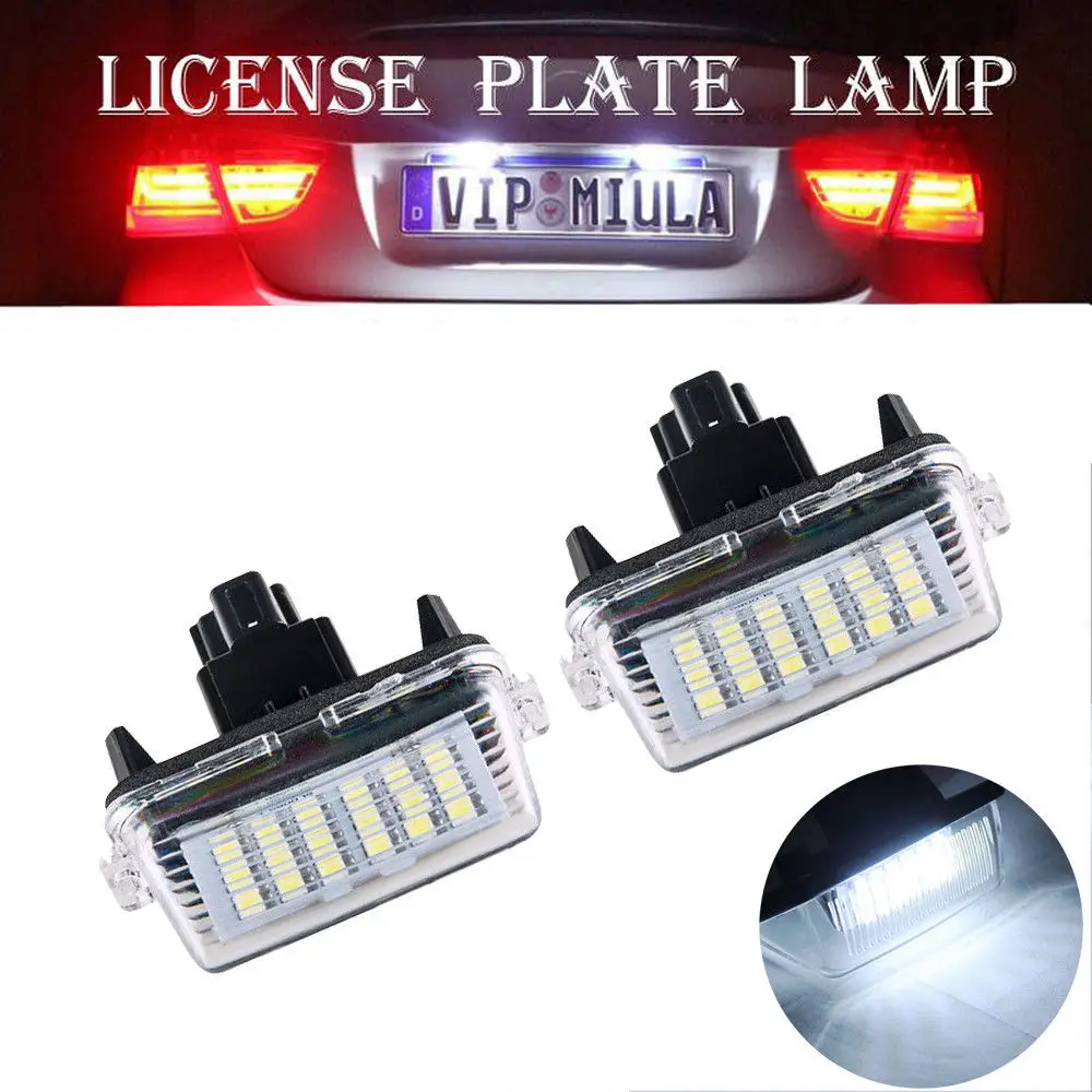 

2 шт. 18 светодиодные лампы номерного знака для Toyota Camry Prius Yaris Avensis Corolla Levin VIOS EZ 6000K DC 12V