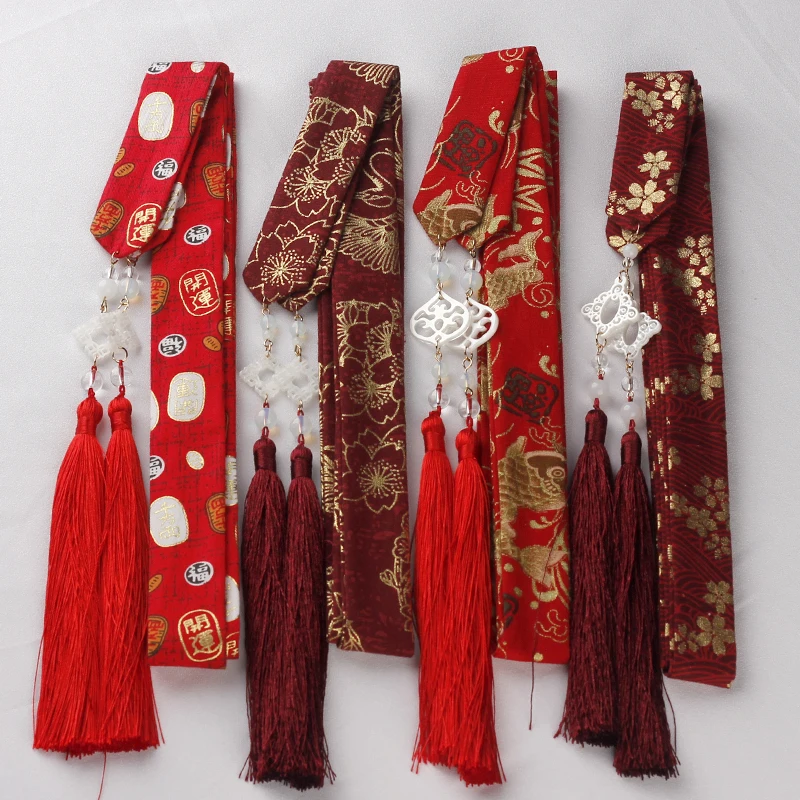 Древний костюм ласточкин хвост hanfu головной убор античные украшения, волосы и кисточки волос веревочная лента веревка привязанная лента для волос костюмы