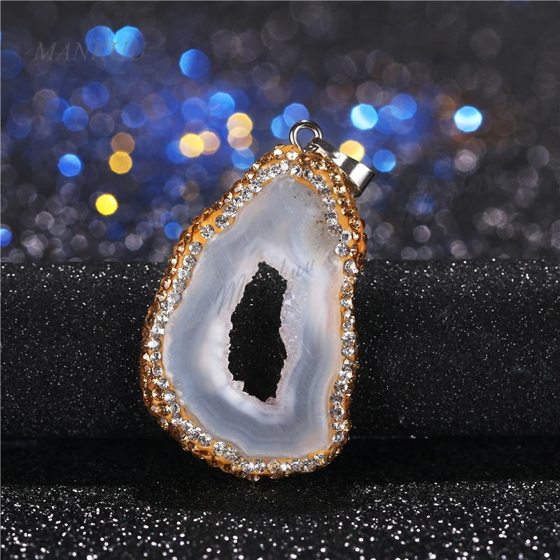 Модные druzy drusy кулон DIY ювелирных Шарм Подвеска для Цепочки и ожерелья