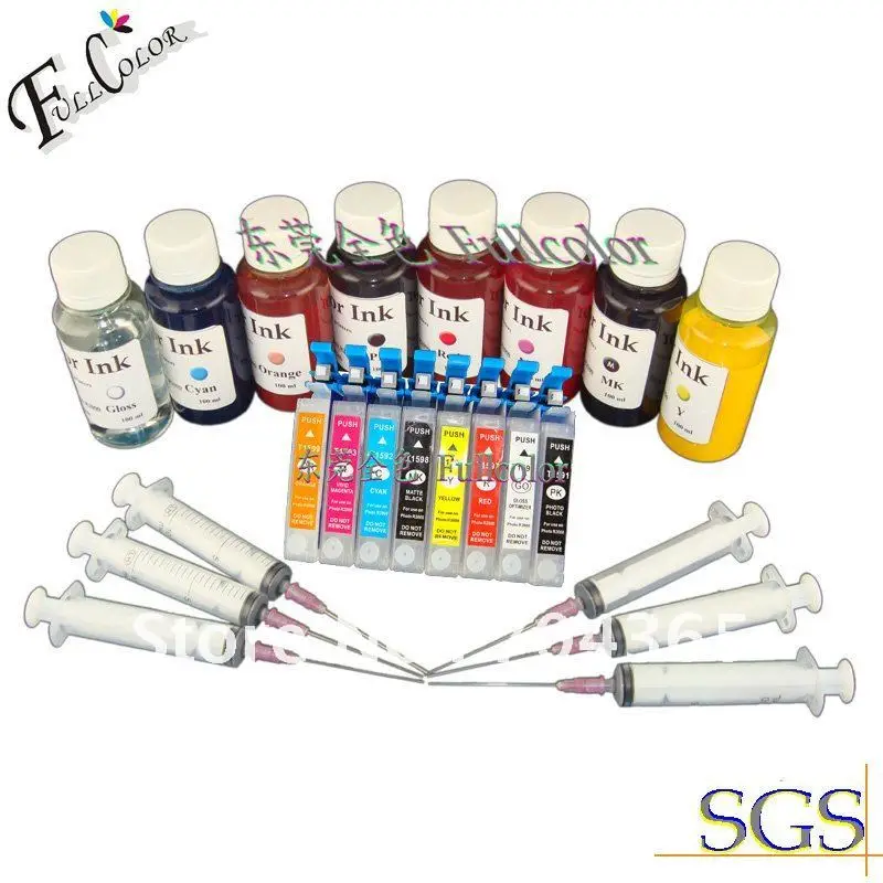 T159 набор для пополнения чернил чернильный картридж с 800 мл чернила Epson R2000