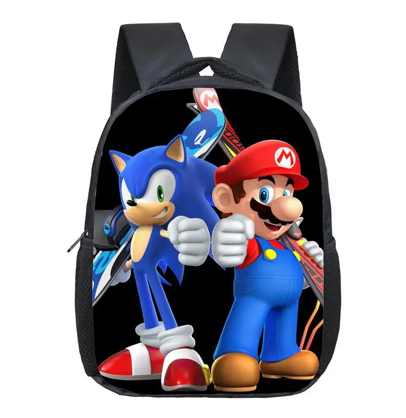 Аниме Sonic boom/Марио Рюкзак Студенты Школьные ранцы мультфильм Обувь для мальчиков