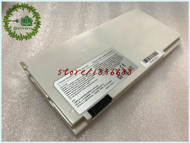 Gyiygy 14,8 V 4400 мА/ч, 65Wh BTY-S31 ноутбук аккумулятор для MSI 1" X-тонкий X320-037US X340 021US X340 023US BTY-S31 BTY-S32 - Цвет: Белый