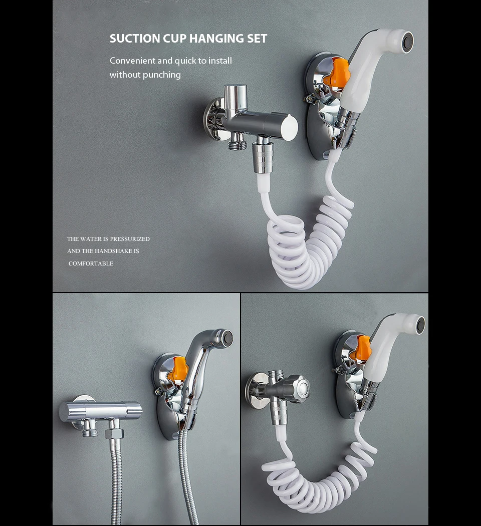 Handheld Toilet bidet sprayer set Kit Hand Bidet faucet for Bathroom hand sprayer shower head self cleaning
