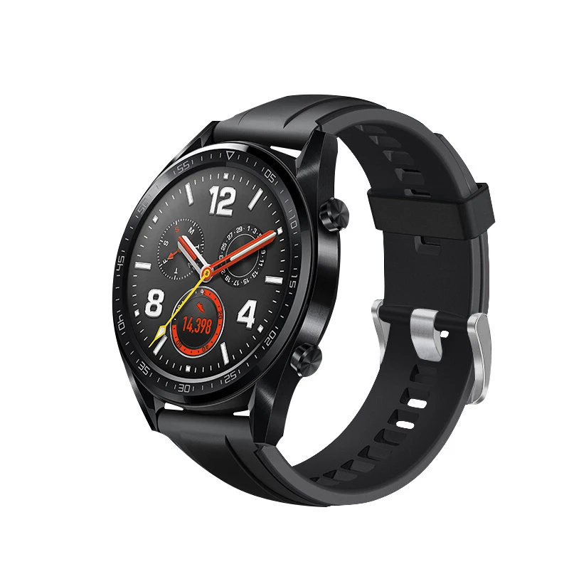 black1 Huawei Watch GT 2 strap for Samsung Galaxy watch 46mm Gear S3 Band Sport silicone 22mm watch band bracelet Gear S 3 46 watchband - Цвет ремешка: black1