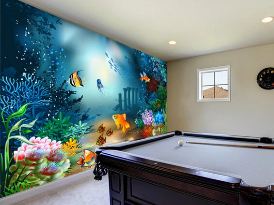 Пользовательские детские обои подводный мир 3D Мультяшные фотографии для детской