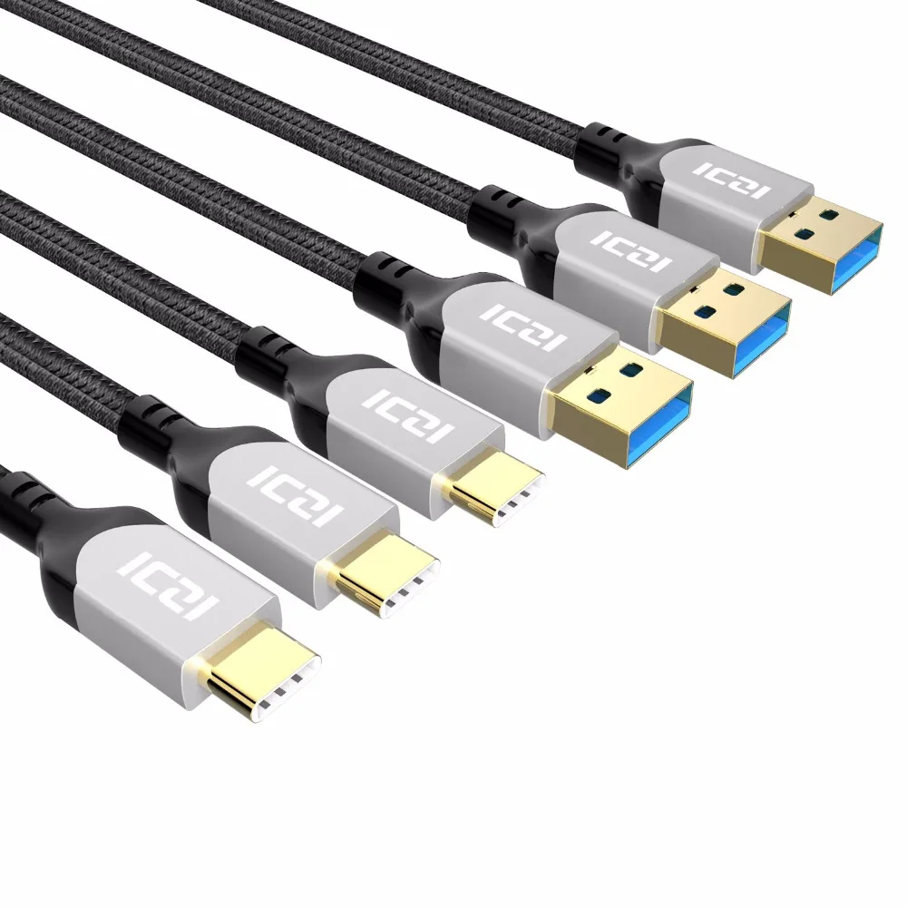 ICZI 3 шт USB C к 0 кабель 1 м для синхронизации данных type быстрой зарядки Galaxy S8/S8 Plus/Note 8