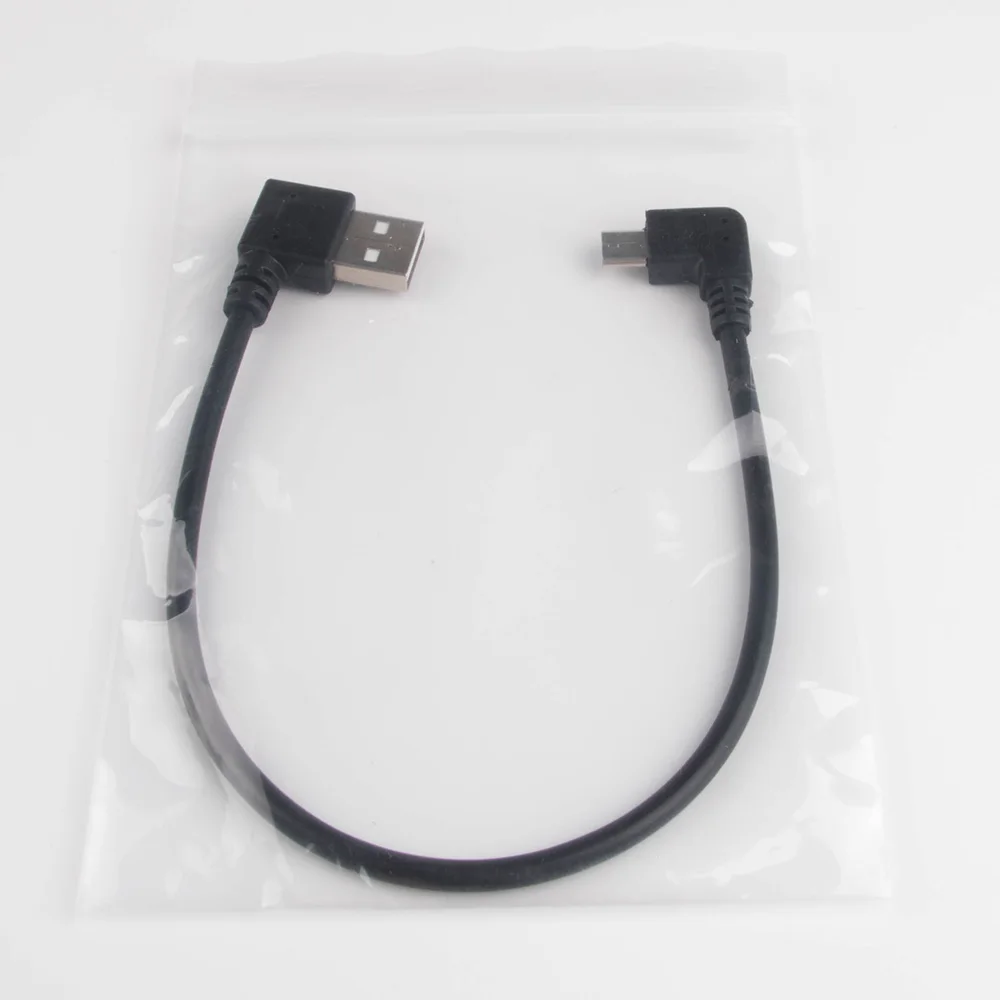 28 см левый угол USB 2 0 штекер на 90 градусов правый Micro 5 Pin кабель Шнур адаптер разъем