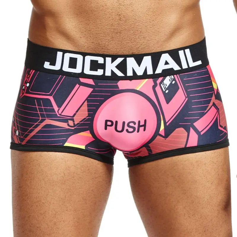 JOCKMAIL, Фирменное Сексуальное нижнее белье, мужские боксеры, шорты, мужское игривое набивное нижнее белье, cueca, боксеры, мужские трусы, calzoncillos, слипы