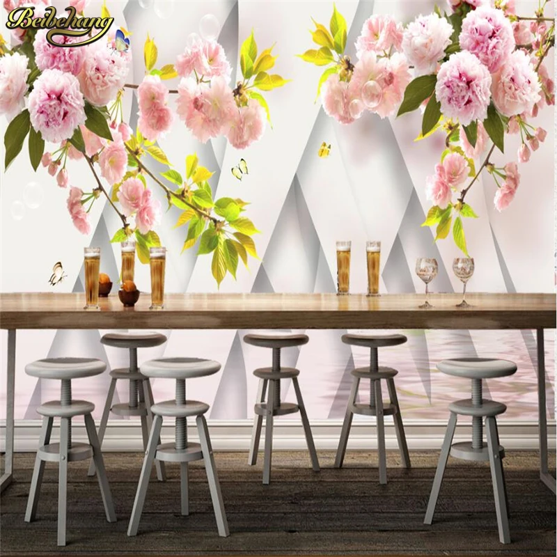 Обои на заказ фотообои 3D обои Сакура фон для стены papel de parede|papel parede|de paredemural wallpaper 3d
