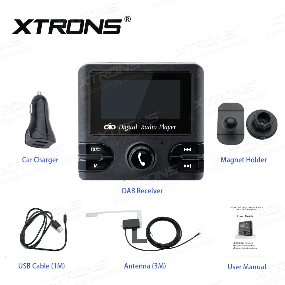 Цифровой радиоприемник XTRONS DAB04 с FM-передатчиком и функцией Bluetooth |