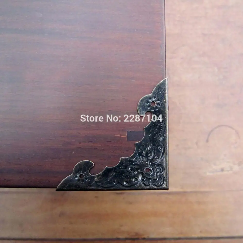 12 шт. декоративная Античная латунная коробка для ювелирных изделий деревянный