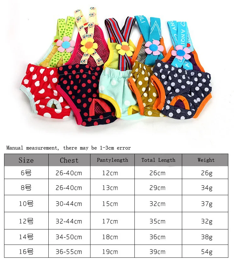 трусы для собак штаны памперсы Милый питомец физиологические брюки нижнее белье