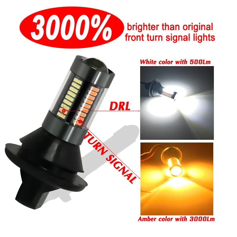 CNSUNNY автомобильный светильник 1156 ba15s bau15s 7440 66SMD СВЕТОДИОДНЫЙ ПОВОРОТНЫЙ сигнальный светильник Янтарный Canbus T20 лампы без ошибок DRL Дневной ходовой светильник s