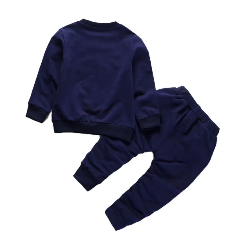 Осенний комплект со свитером с длинными рукавами для мальчиков и девочек свитер