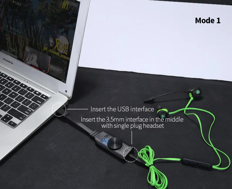 Lerbyee Виртуальная 7,1 канальная USB звуковая карта GS3 3,5 мм USB аудио выход адаптер наушники аудио интерфейс для Игровых Наушников