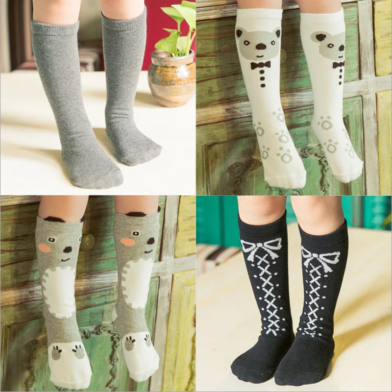 Гольфы для девочек с бантом детские носки полосатые милые длинные гольфы