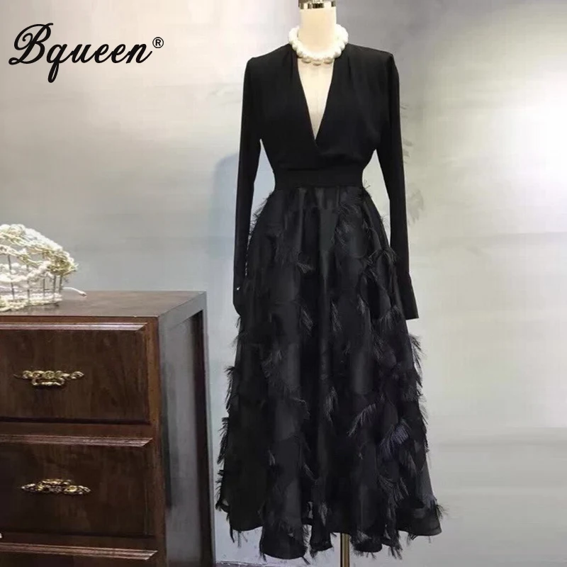 Bqueen 2019 Новое поступление сексуальное осеннее женское Бандажное платье с