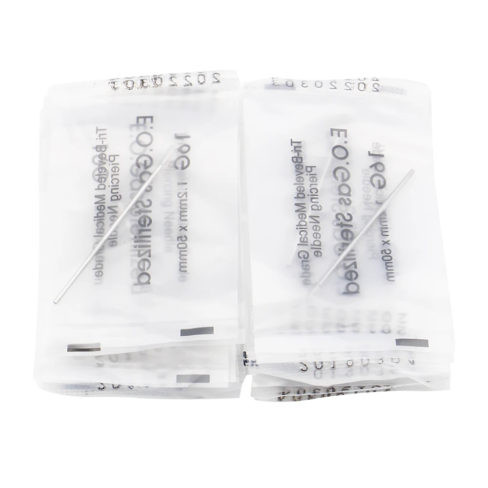 EMALLA 20 Gauge 100PC Piercing Needles Sterile Disposable Body For Ear Nose Navel Nipple for Supplies | Красота и здоровье
