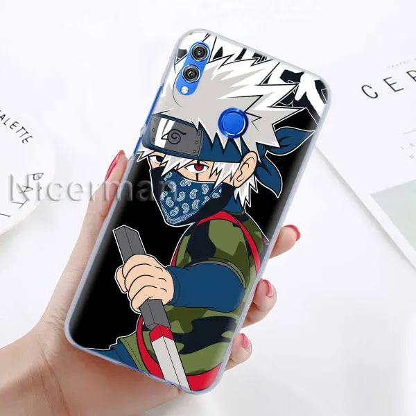 A-04 Чехол для телефона для Honor Y9 Y7 Y5 Y6 Y9 Honor 10 20 Lite 8X 8A Play прозрачный Чехол аниме Наруто Хатаке Какаши - Цвет: A-04