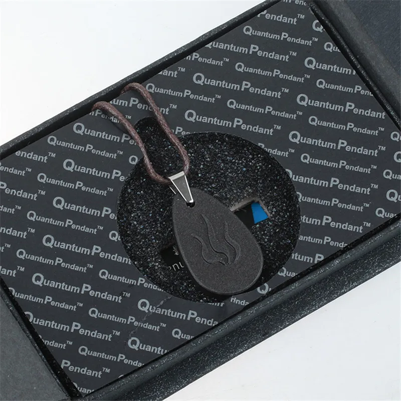 

High Ion Bio Chi Quantum Pendant Scalar Energy With Stainless Steel Necklace Chain New Water Drop Natural Stone Necklace 2019