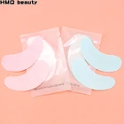 Подушечки под глаза для наращивания ресниц, розовые и синие, бумажные накладки для наращивания ресниц