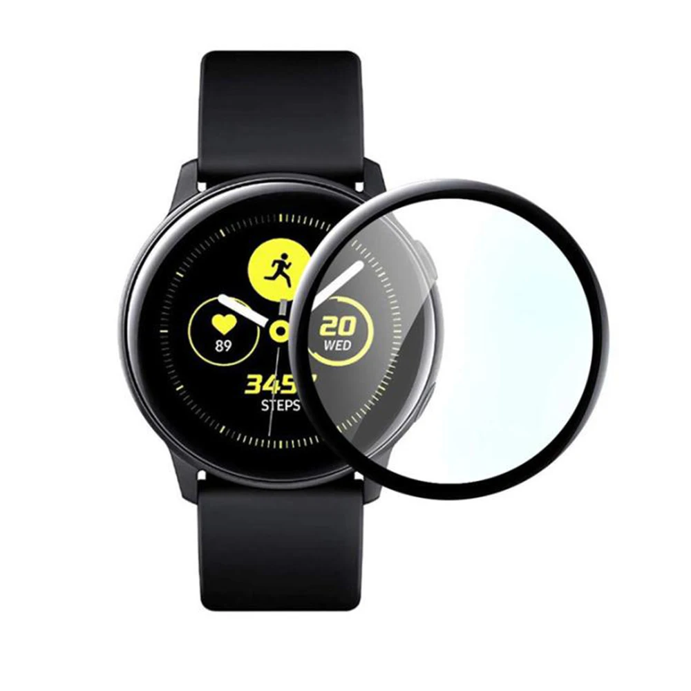 2 шт. полный клей крышка Закаленное стекло экран протектор для samsung Galaxy Watch Active