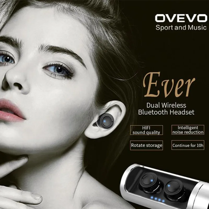 Оригинальные беспроводные bluetooth наушники OVEVO Q62 с зарядной док станцией