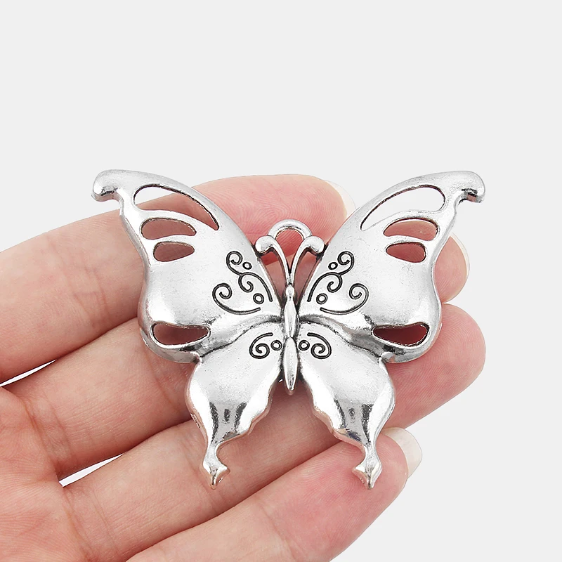 

3pcs Butterfly Pendant Fit Bracelet Necklace Accessories for Women Jewelry 66x51mm