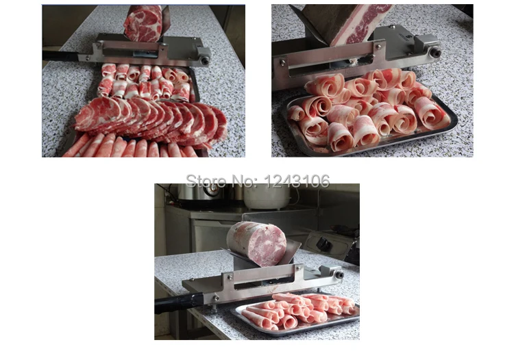 RCIDO ST-200 нержавеющая сталь замороженное мясо слайсер, ручка мяса резки, овощерезка машина, баранины рулоны машина