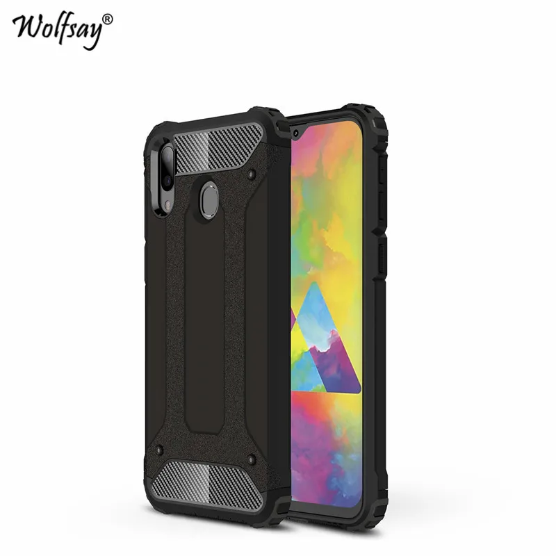 Чехол для Samsung Galaxy M20 противоударный армированный резиновый жесткий чехол