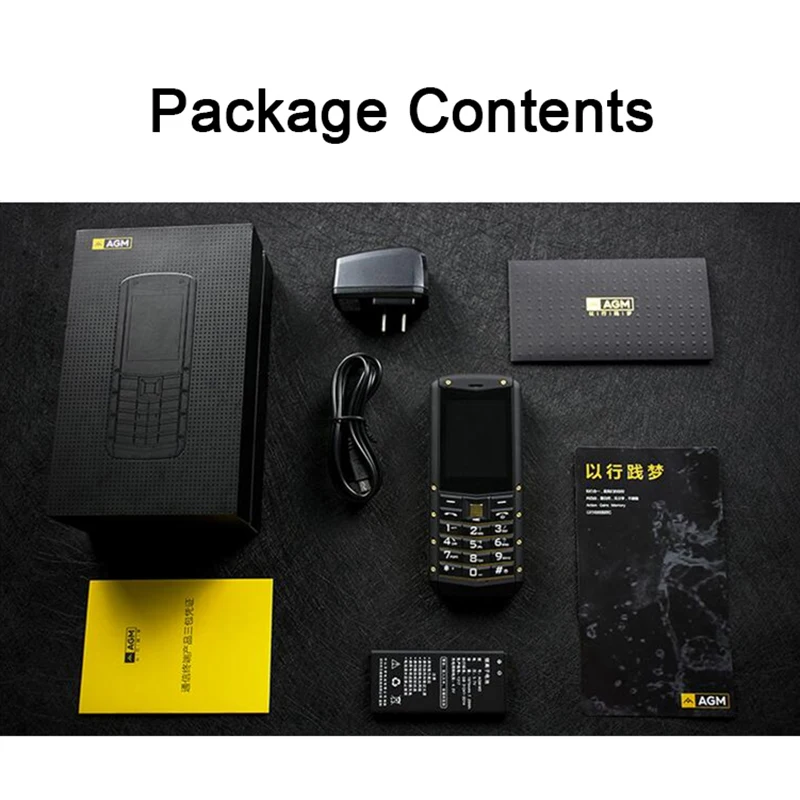 AGM M2 IP68 Водонепроницаемый 2,4 дюймов 2G GSM бар телефон с двумя sim-картами Bluetooth 1970 мАч FM студенческий бизнес-телефон с клавиатурой