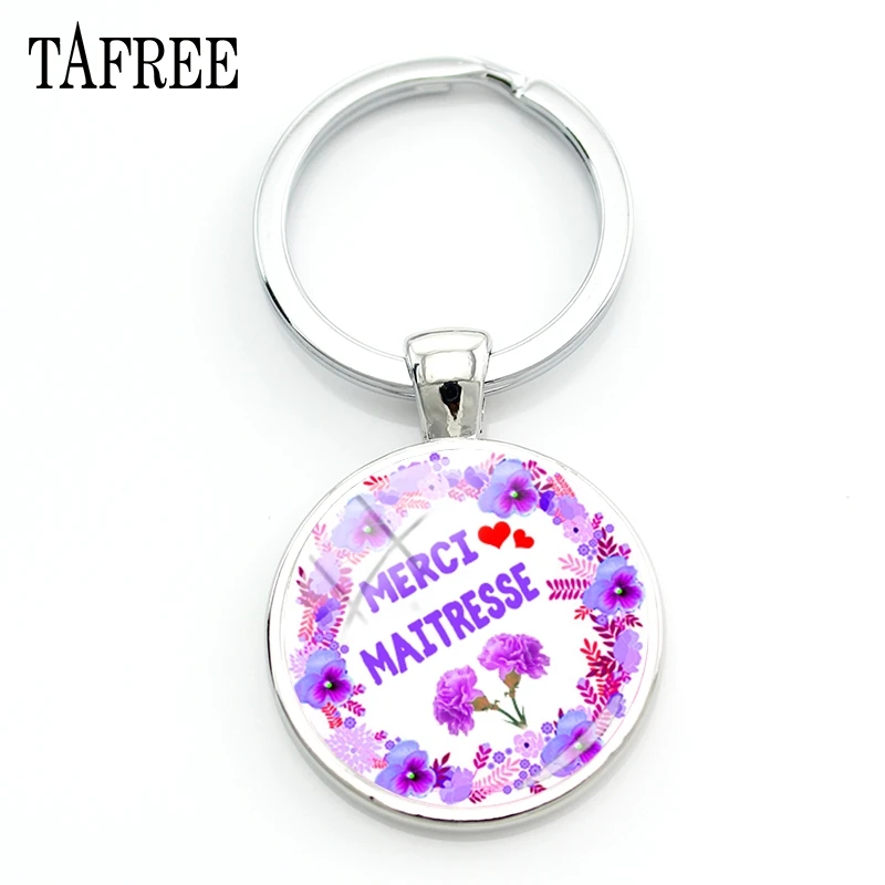 TAFREE Merci Maitresse брелки для ключей кольцо брелок металлический кулон ключи от машины