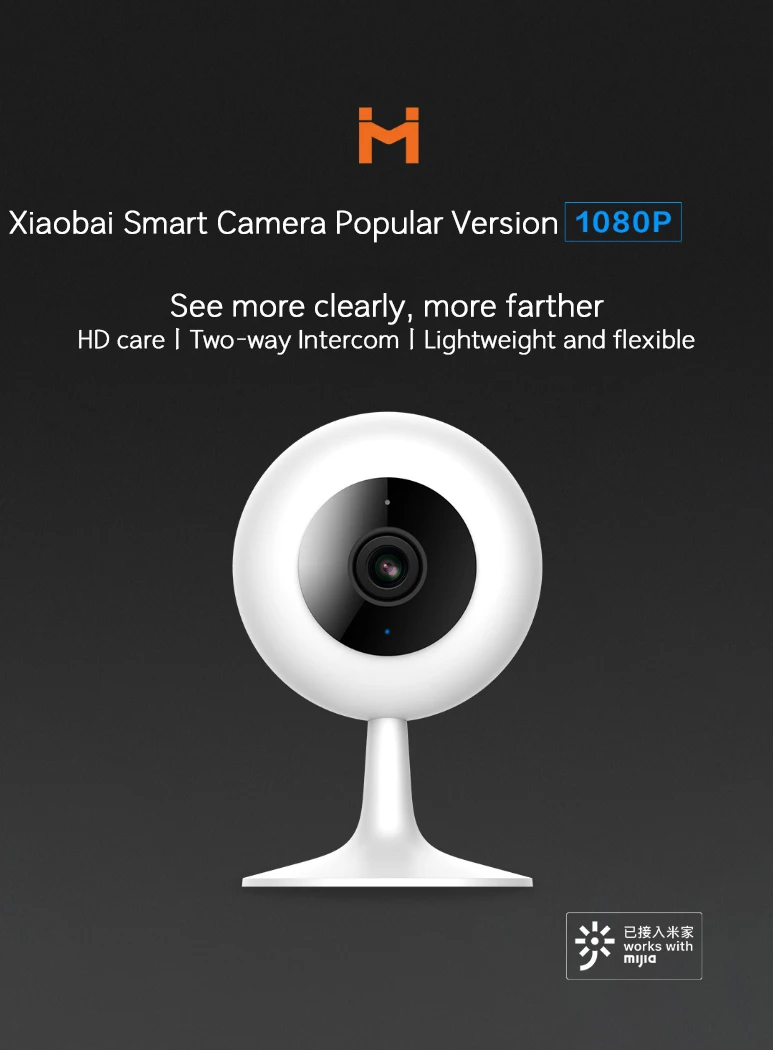 Xiaomi Smart camera популярная версия 1080P Новая версия HD беспроводная Wifi инфракрасная камера ночного видения 100,4 градусов IP домашняя камера