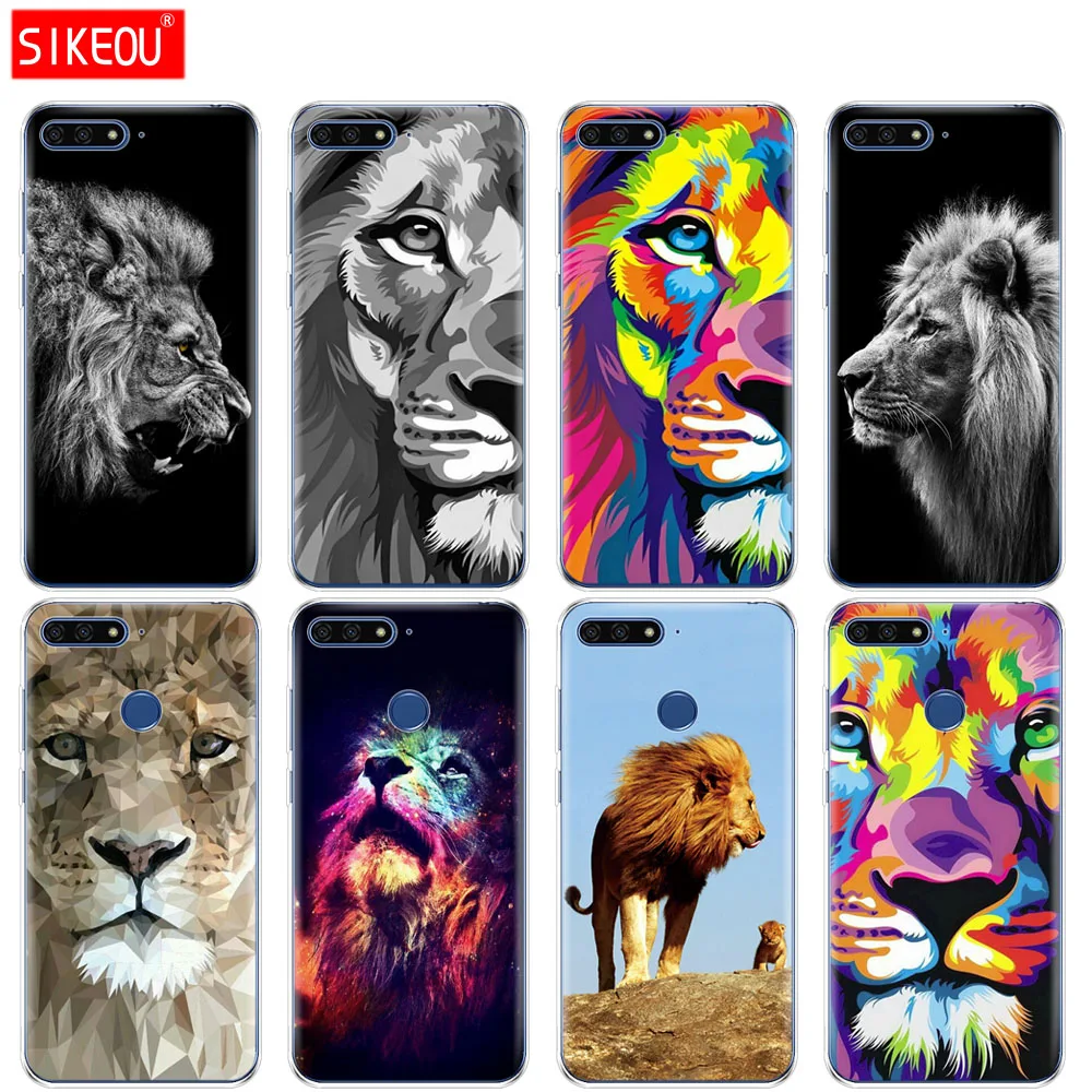 Силиконовый чехол для телефона Huawei Honor 7A PRO 7C Y5 Y6 Y7 Y9 2017 2018 Prime big lion on the stone|Бамперы| |