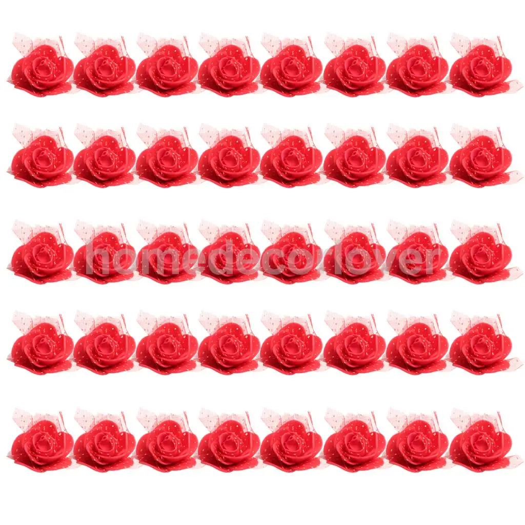 Искусственные розы 4 см 50 шт. разные цвета | Дом и сад