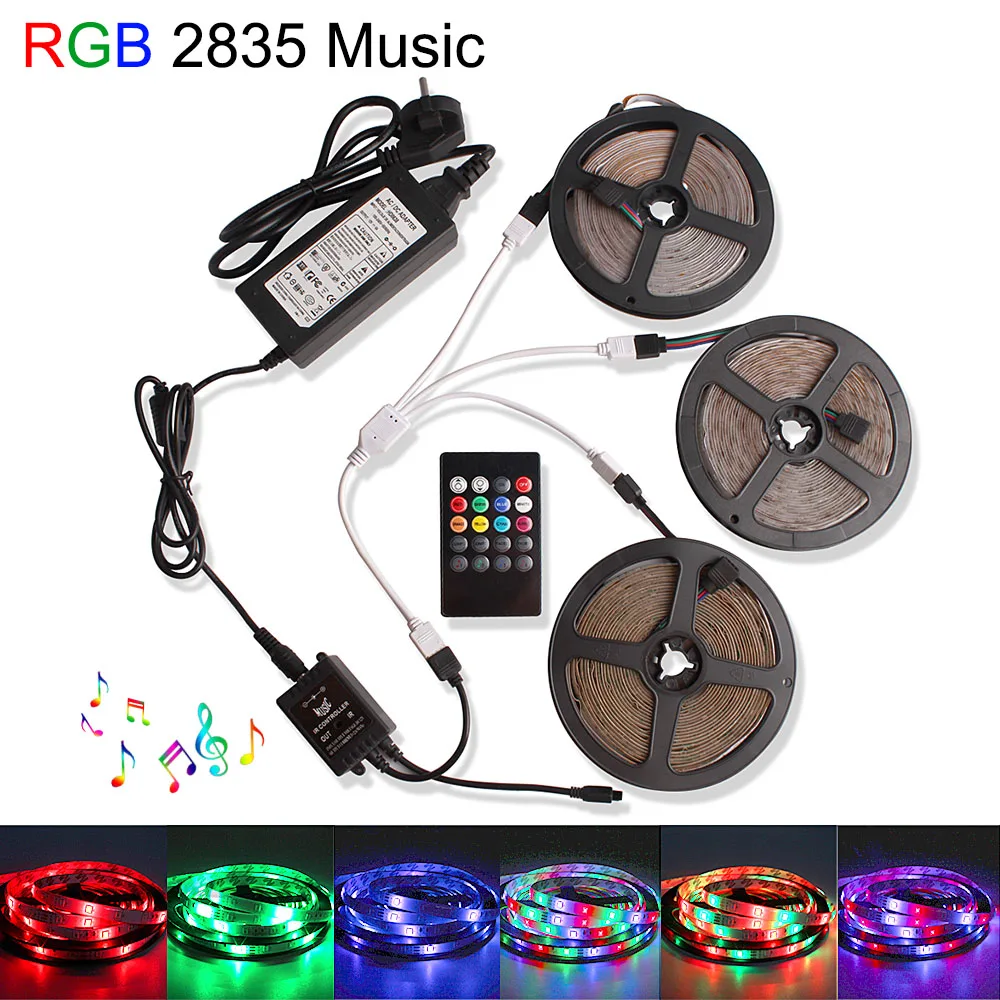 Ночник 2835 светодиодный RGB ленточный светильник 12V lampara для телевизора, кухонного шкафа, декор для туалета, ночной Светильник ing RF Bluetooth, wifi контроллер