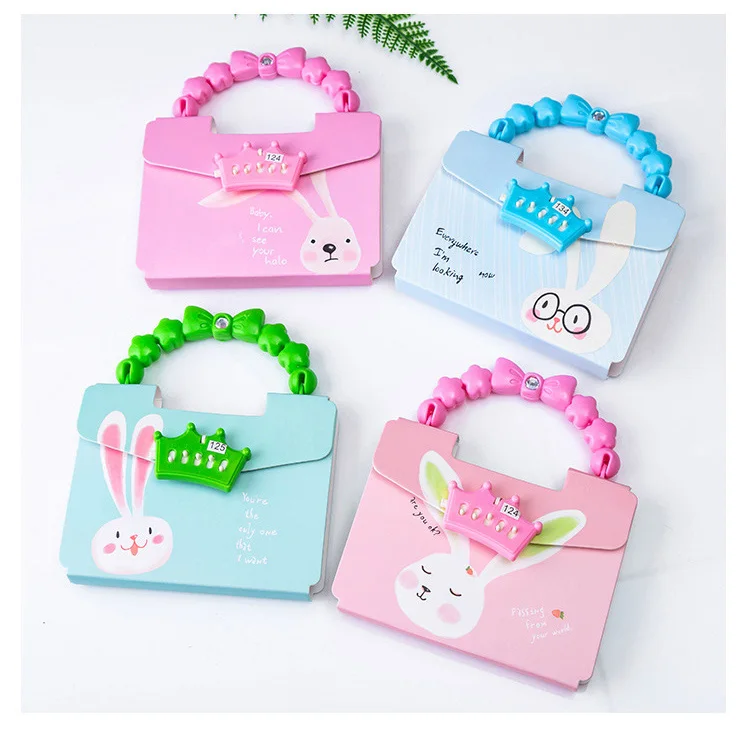 Random Kawaii милый бумажный блокнот с замком мультяшный детский планировщик Органайзер для мальчиков и девочек личный дорожный дневник журнал записная книжка канцелярские принадлежности - Цвет: Random