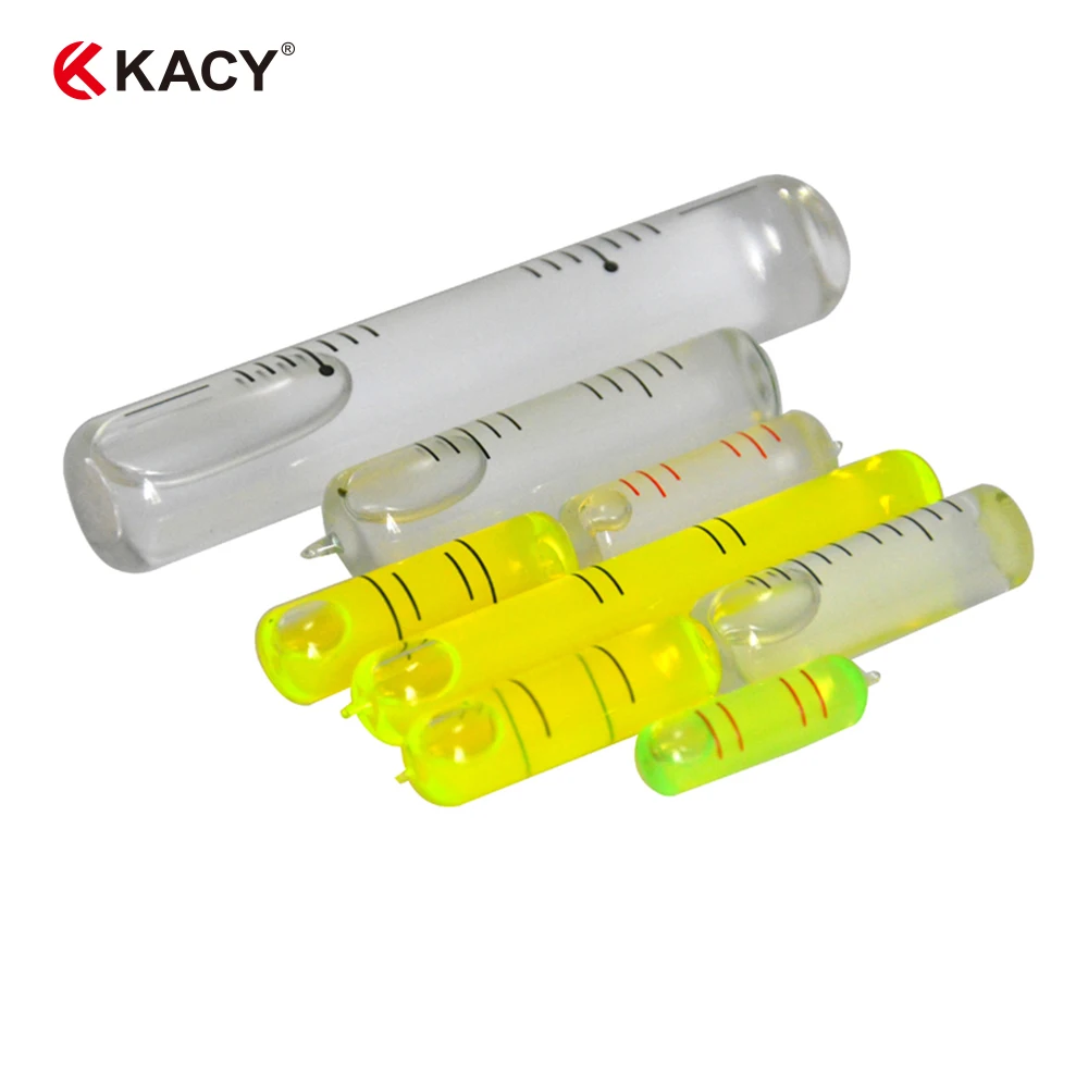 Рекламный Высокоточный стеклянный пузырьковый уровень KACY диаметром 13x72 мм |