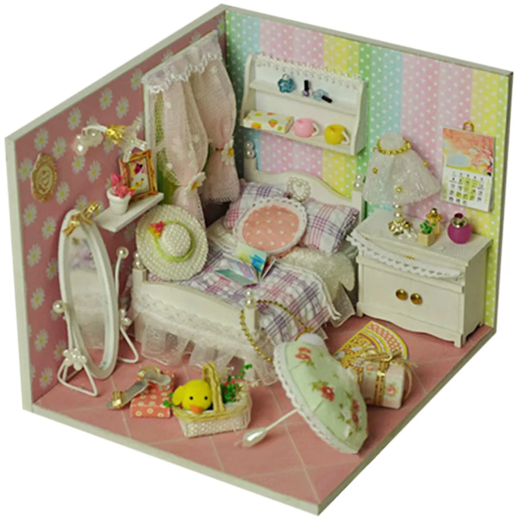 CUTEBEE Деревянный Кукольный дом игрушка мебель DIY миниатюрная 3D модель