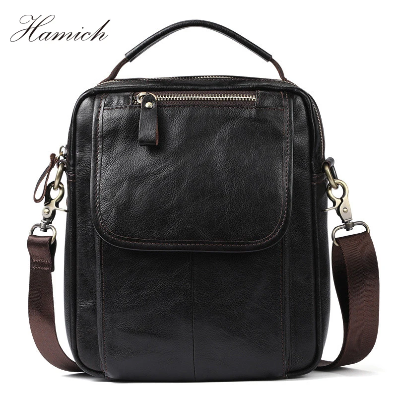 Hamich Кроссбоди мешок мода сумка Для мужчин Пояса из натуральной кожи Повседневное