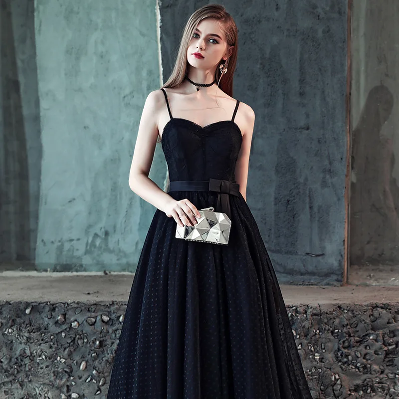 Винтажное Черное вечернее платье со шнуровкой | Свадьбы и торжества