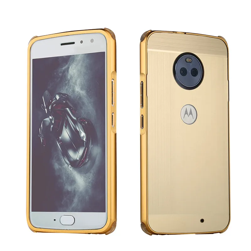Для Moto G5S плюс XT1802 чехол покрытие алюминия металлический каркас с щеткой для