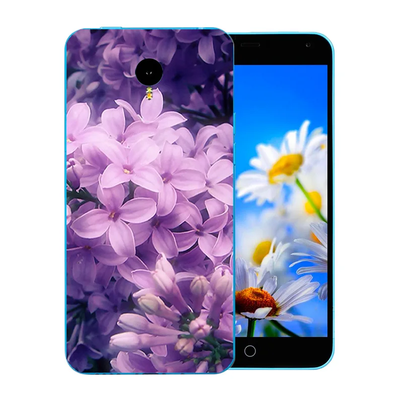 5.5 Inch for Meizu M1 Note Phone Cases Silicon Soft TPU NOTE Meilan 1 Blossom Pattern Matte Protect Back Cover |