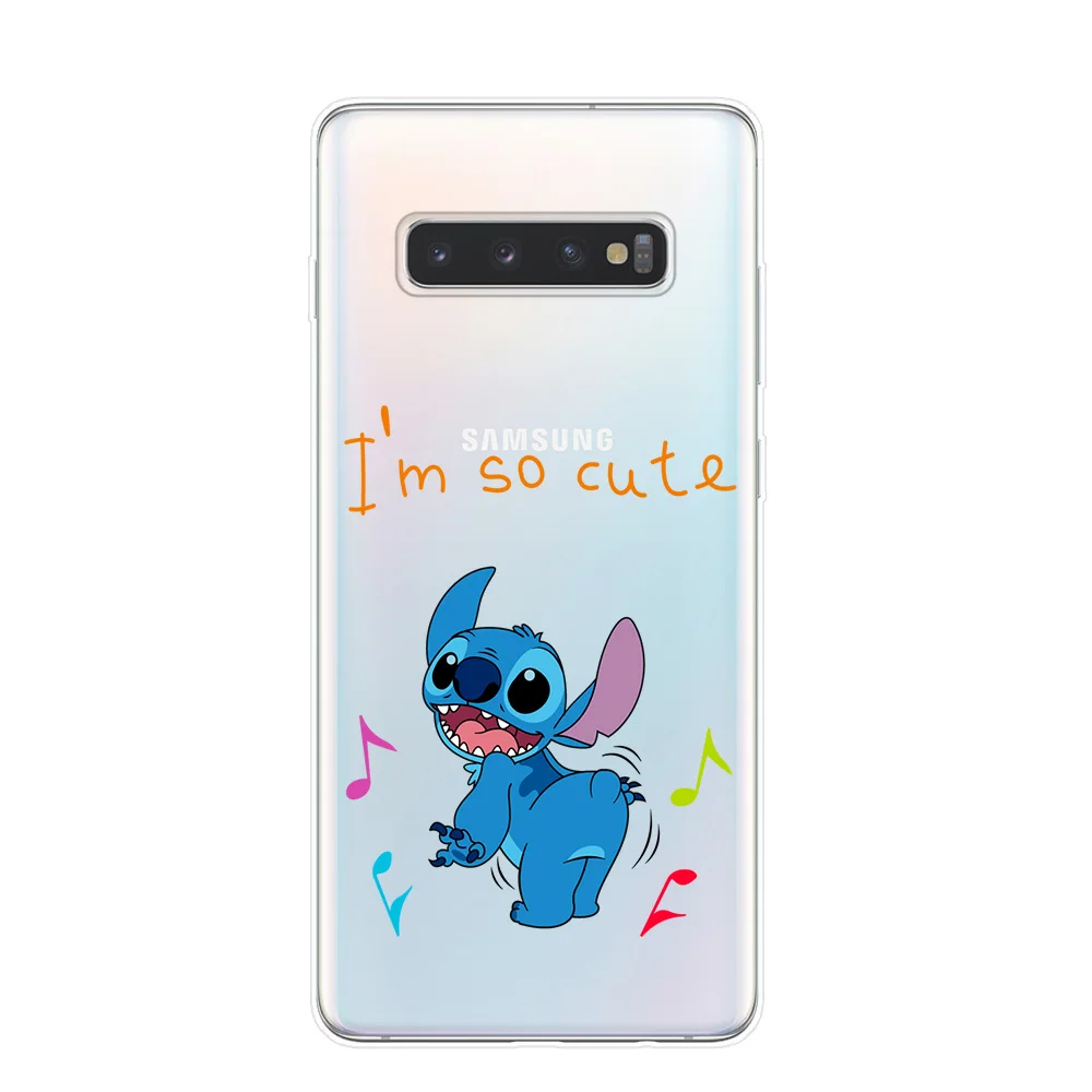Чехлы для телефонов с милым рисунком стежка для samsung S10 S9 S8 Plus S10e 5G S6 S7 Edge S10Lite прозрачный силиконовый мягкий чехол-накладка
