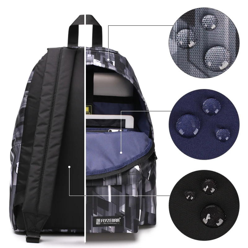 Рюкзак мужской с геометрическим узором сумка для ноутбука 14 дюймов подходит