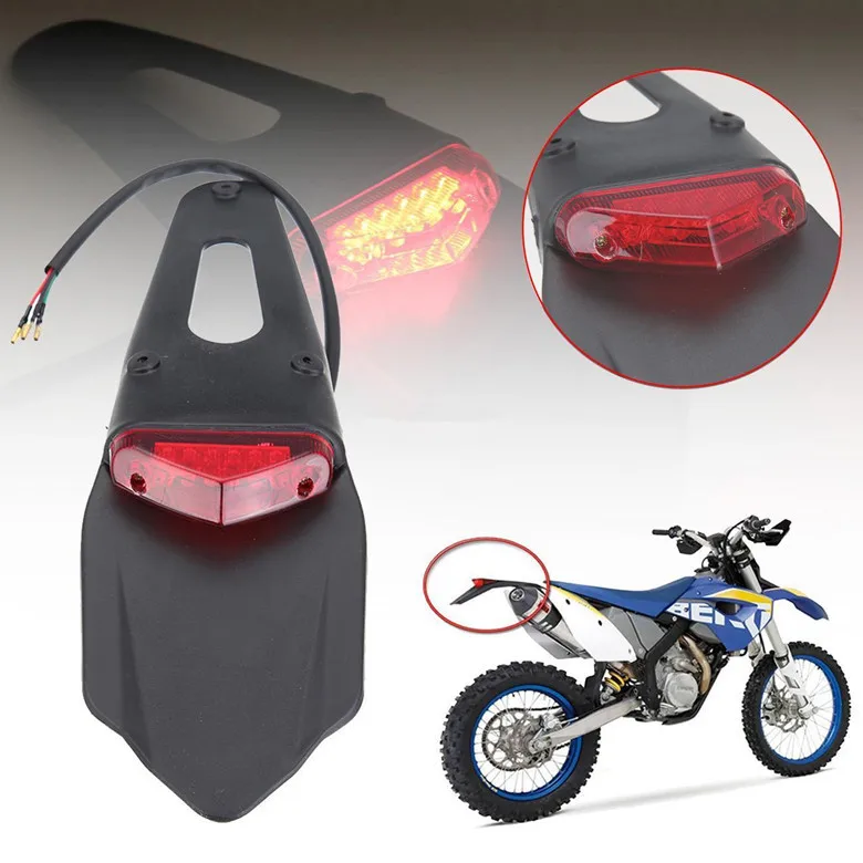 Polisport-luz trasera LED para motocicleta, guardabarros trasero para Enduro, MX Trail, Supermoto, KTM, CR, EXC, WRF, 250, 400, 426, 450