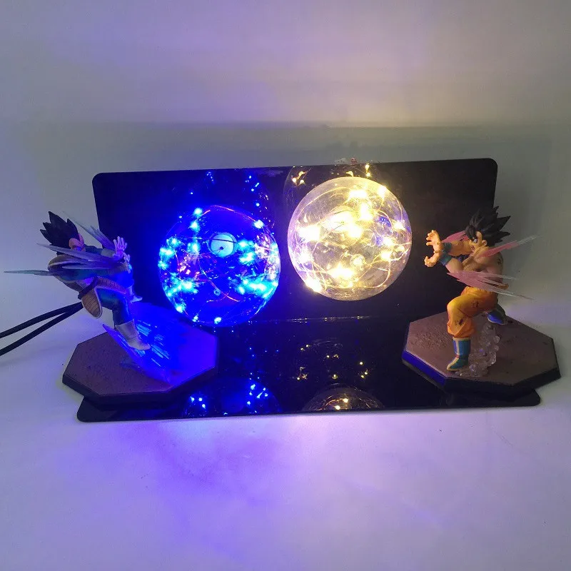 Весь набор DBZ Вегета Сон Гоку Супер Saiyan красный синий лампа дневного света аниме Dragon Ball Z праздничный Декор огни ЕС США 110 В 220 В