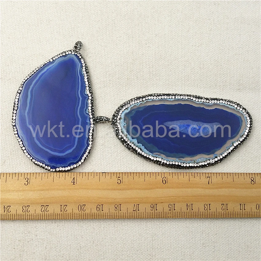 WT-NP242 оптовая продажа модная подвеска с голубым кулоном у ворот украшенная